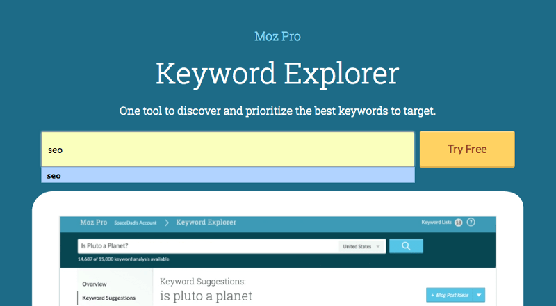 Tools for keyword research